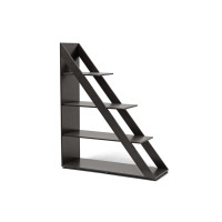 Baxton Studio Is-2 Psinta Dark Brown Modern Shelving Unit